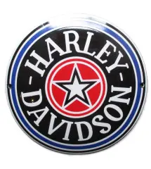 Mini Enamelled Plate Harley Davidson Star Star Tole Email