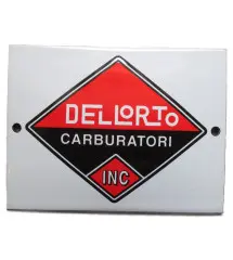 Mini Enamelled Carburetor Plate Delorto Tole Email Garage