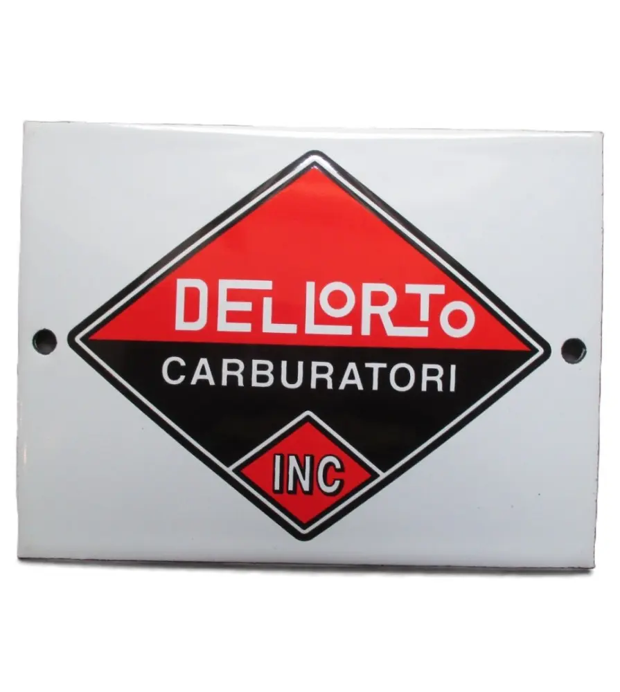 plaque décorative emaillée carburateur delorto tole email garage D69