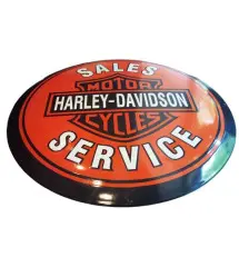 Mini enamelled plate Harley Davidson Orange Email Service
