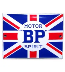 mini enamelled plate BP motor spirit tole email pub garage