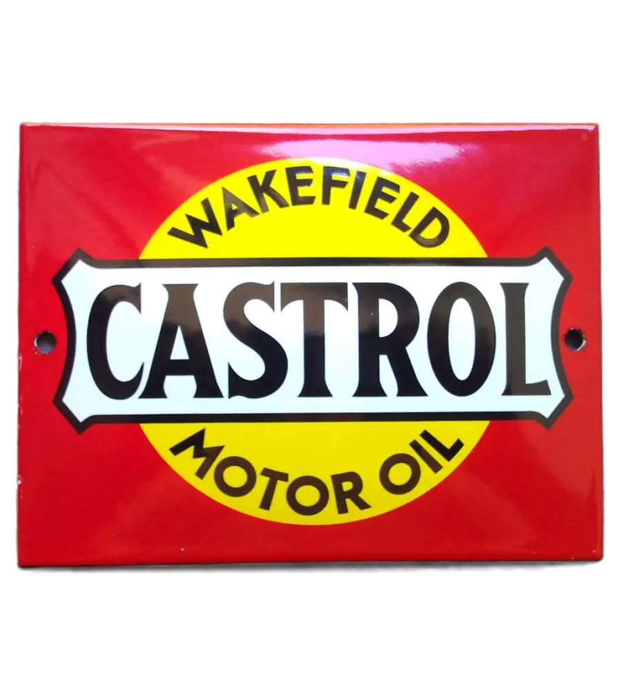 Mini Enamel plate Castrol Motor Oil Deco Garage Oil Mini Enamel plate Castrol Motor Oil Deco Garage Oil