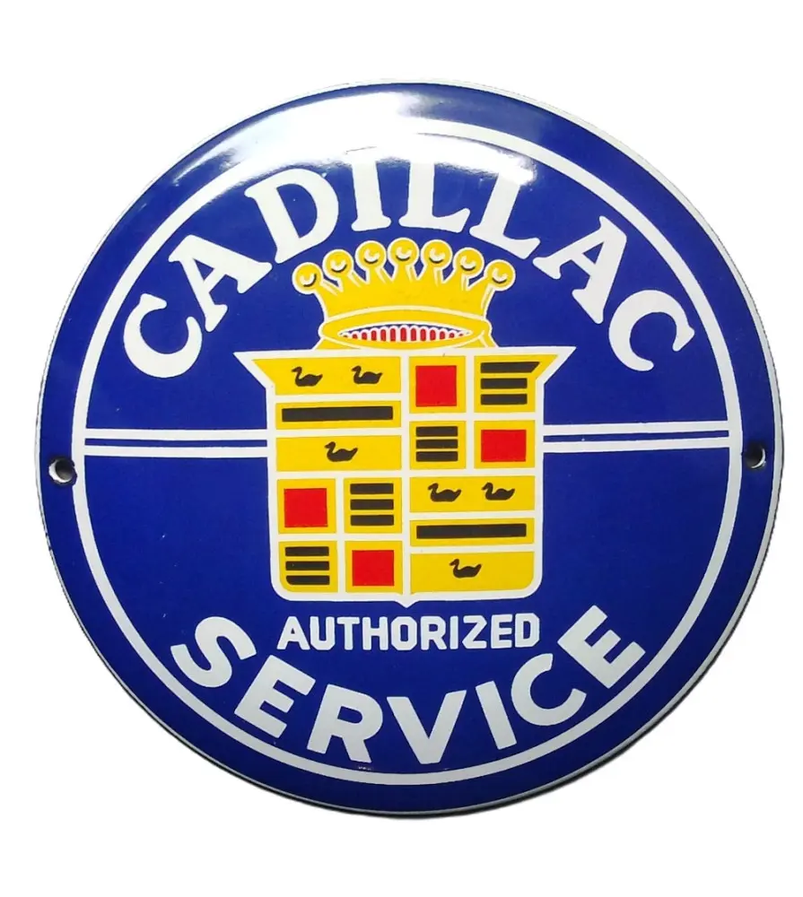 Mini Enamelled Plate Cadillac Authorized Service Tole Email Mini Enamelled Plate Cadillac Authorized Service Tole Email
