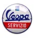 plaque décorative emaillée vespa servizio ronde tole email garage