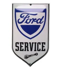 plaque décorative emaillée ford service bombée tole email garage C8