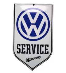 plaque décorative emaillée VW service blason volkswagen 15x9 cm C31 plaque décorative emaillée VW service blason volkswagen 15x9 cm C31