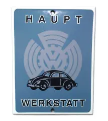 plaque décorative emaillée vw haupt cox coccinelle volkswagen tole D20