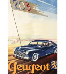 Peugeot 203 Vintage Metal Sign – 30 x 20 cm