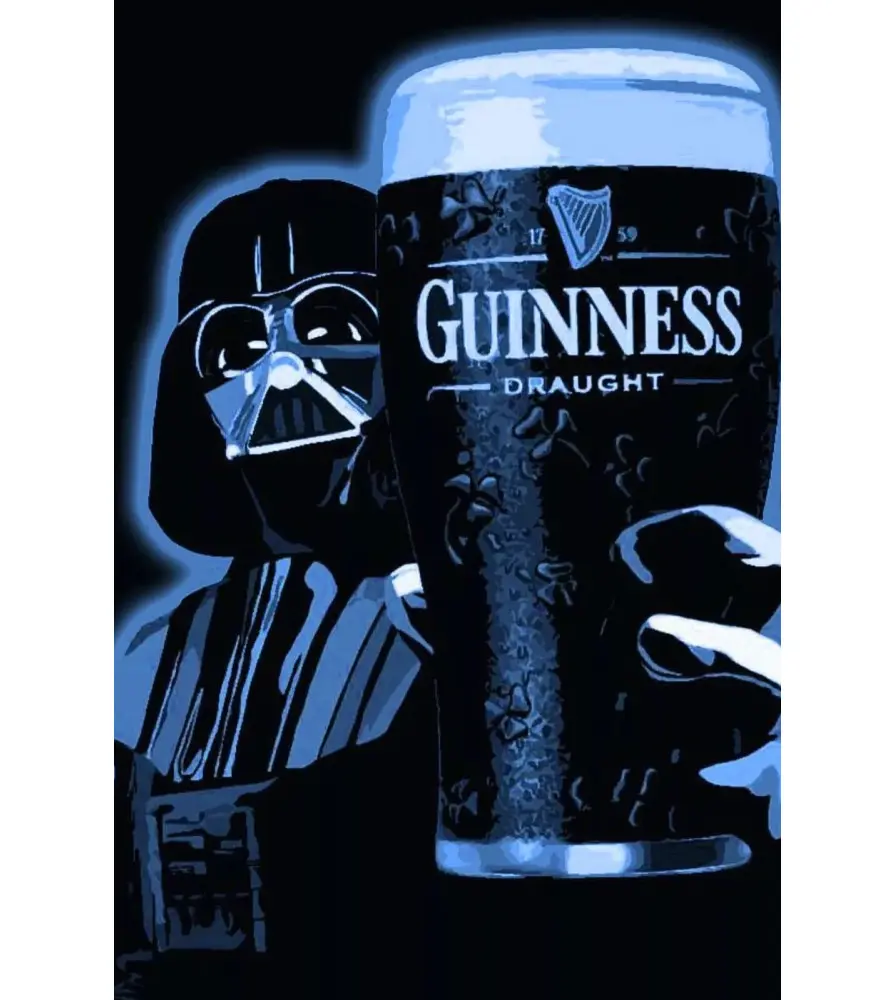 Darth Vader Guinness Metal Sign - Star Wars Beer Parody - 8x12 Inches Darth Vader Guinness Metal Sign - Star Wars Beer Parody - 8x12 Inches