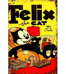 Felix the Cat "No. 20 Comic Book" Metal Sign - Vintage Animation Art - 8x12 Inches