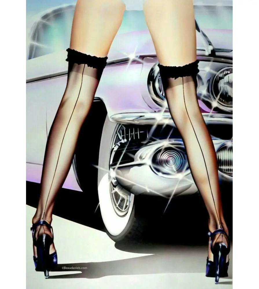 Tôle Déco Américaine Rose Pin-Up 30cm 