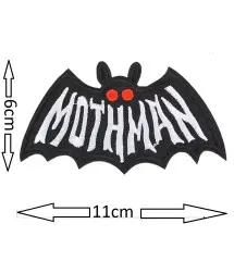 Mothman Iron-On Embroidered Patch – 11 x 6 cm (4.3 x 2.4 in)