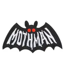 Patch thermocollant brodé « Mothman » (L'Homme-Papillon) – 11 x 6 cm