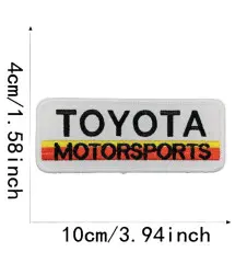 Patch thermocollant brodé « Toyota Motorsports » Retro Racing – 10 x 4 cm Patch thermocollant brodé « Toyota Motorsports » Retro Racing – 10 x 4 cm