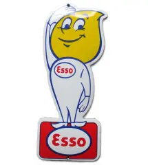 plaque décorative emaillée esso boy 20x8cm tole email forme goute d\\\'huile plaque décorative emaillée esso boy 20x8cm tole email forme goute d\\\'huile