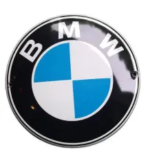 plaque décorative emaillée bmw logo rond tole email deco garage A29