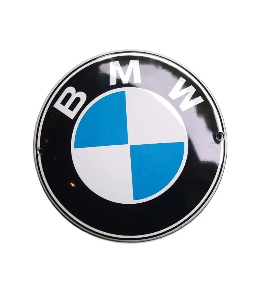 plaque décorative emaillée bmw logo rond tole email deco garage A29