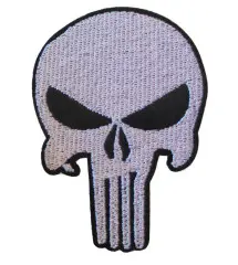 Punisher Skull Embroidered Patch — 7 x 5 cm Punisher Skull Embroidered Patch — 7 x 5 cm