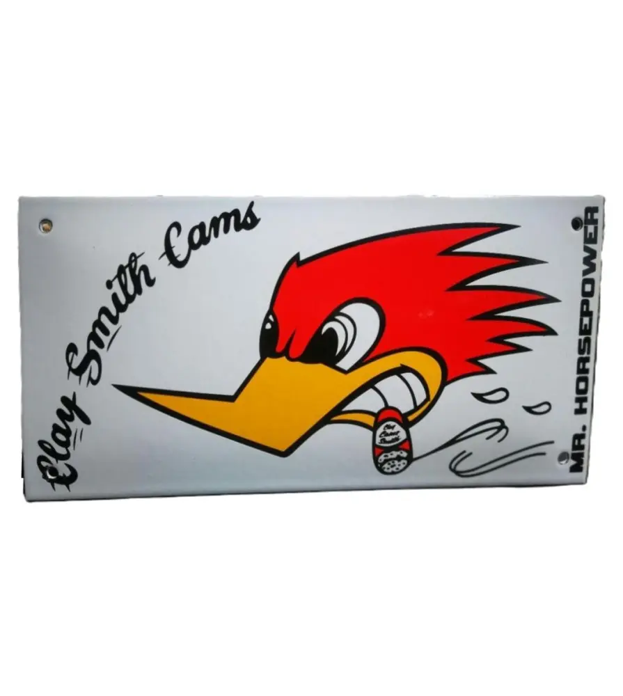 Clay Smith Cams Enamel Sign (Mr. Horsepower) — 20 x 10 cm Clay Smith Cams Enamel Sign (Mr. Horsepower) — 20 x 10 cm