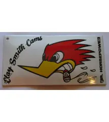 Clay Smith Cams Enamel Sign (Mr. Horsepower) — 20 x 10 cm