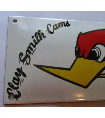 Clay Smith Cams Enamel Sign (Mr. Horsepower) — 20 x 10 cm