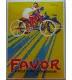 Favor Cycles & Motorcycles Enamel Sign — 12 x 9 cm