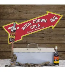 plate fleche coca royal crown tole pub deco bar dinner usa