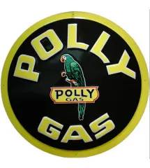 plaque polly gas 60cm tole deco garage affiche perroquet