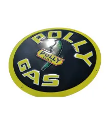 plaque polly gas 60cm tole deco garage affiche perroquet