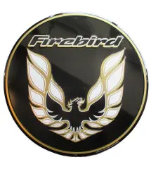 grande plaque 60cm firebird logo aigle noir doré tole pontiac USA