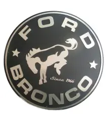 plaque ford bronco noir ronde 60cm 4x4 pick up tole deco diner usa bar loft