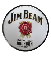 Bourbon plate Jim Beam whiskey whiskey round 60cm Tole Deco Diner USA Bar loft