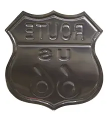 Route 66 Coat of arms Viellit 60cm Tole Deco Diner USA Loft