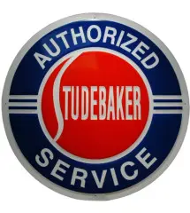 Plaque Studebaker Authorized Service 60cm Tole Deco Metal