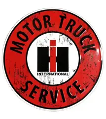 plaque international motor truck 60cm tole deco garage usa