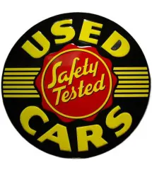 plate used cars 60cm safety tested deco garage bar diner