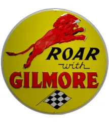 plaque roar with gilmore 60cm tole deco garage lion usa pub