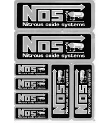 planche de stickers NOS noir autocollant drag racing