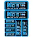 sticker board NOS blue gray sticker drag racing