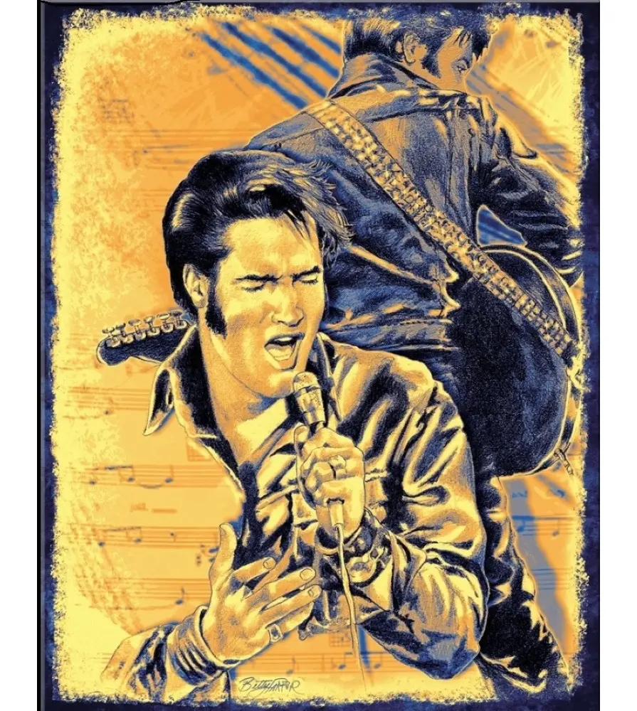 Elvis Presley Tin Sign Metal Wall Decor – Desperate Enterprises (Made in USA) – 41 x 32 cm (16" x 12.5") Elvis Presley Tin Sign Metal Wall Decor – Desperate Enterprises (Made in USA) – 41 x 32 cm (16" x 12.5")