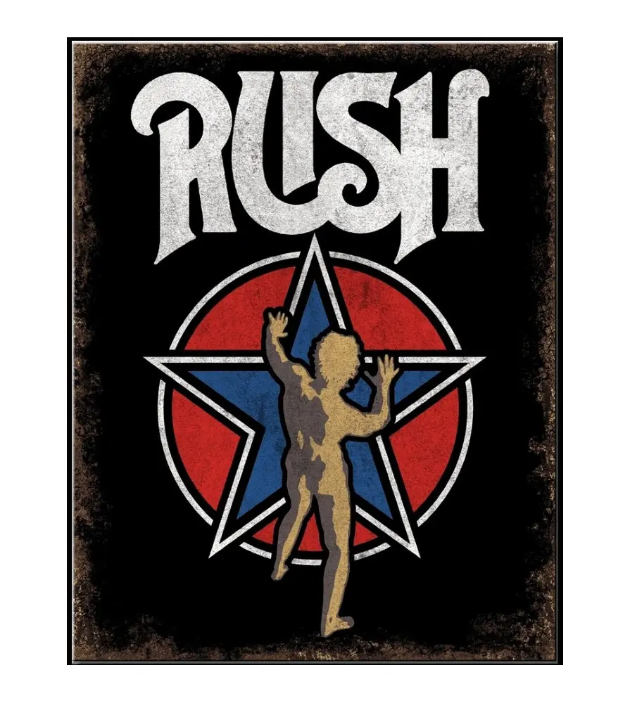RUSH Decorative Metal Sign – Vintage Rock Style – 41 × 32 cm RUSH Decorative Metal Sign – Vintage Rock Style – 41 × 32 cm