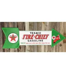 plaque texaco fleche 69x22 cm tole deco metal garage usa
