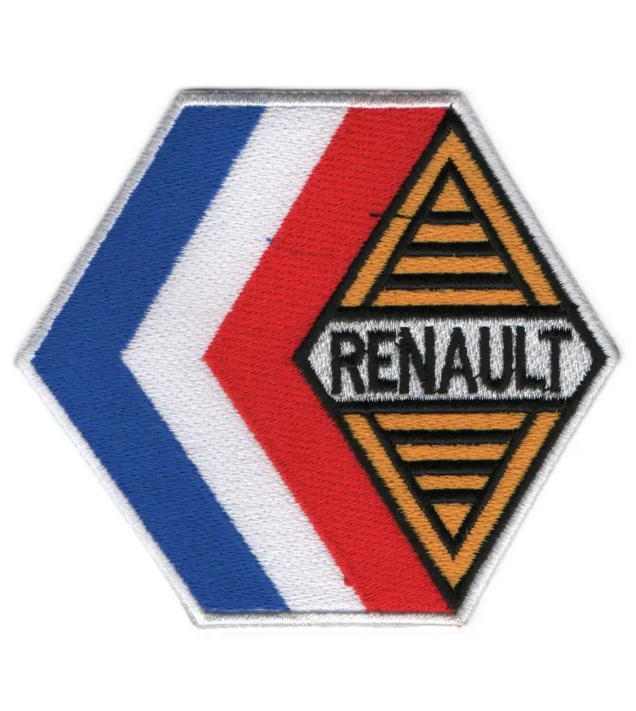 Renault Embroidered Iron-On Patch – Vintage Logo & French Tricolor Flag (10x9 cm / 4x3.5 in) Renault Embroidered Iron-On Patch – Vintage Logo & French Tricolor Flag (10x9 cm / 4x3.5 in)
