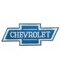 blue and white chevrolet logo patch 9.5x3.5cm iron-on badge blue and white chevrolet logo patch 9.5x3.5cm iron-on badge