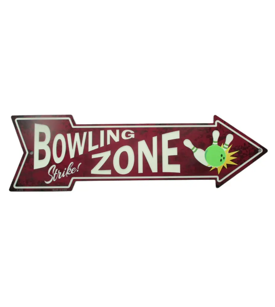 plate in the shape of fleche bowling area 43x13cm deco tole poster usa plate in the shape of fleche bowling area 43x13cm deco tole poster usa