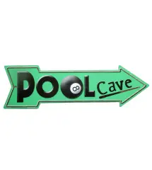 plate fleche pool cellar billiards 8 ball usa tole poster deco metal pub