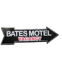 plaque flèche bates motel vacancy serie tv tole déco metal affiche bar diner loft