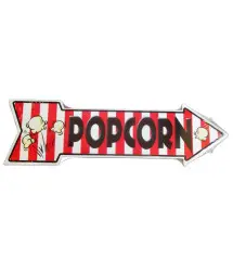 plaque popcorn fleche tole deco bar cuisine restaurant usa