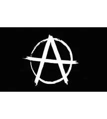 Anarchy flag black logo white punk rock roll 150x90 nylon