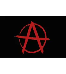Anarchy flag black red logo punk rock roll 150x90 nylon
